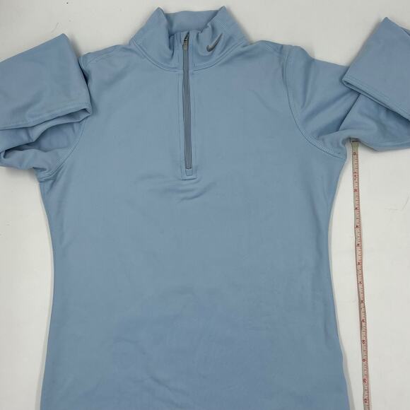 Nike-Fit Women's Light Blue warm 1/4 zip size Medium - Picture 3 of 11